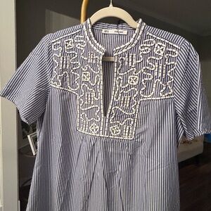 New with tag striped Blue and White Mini Dress